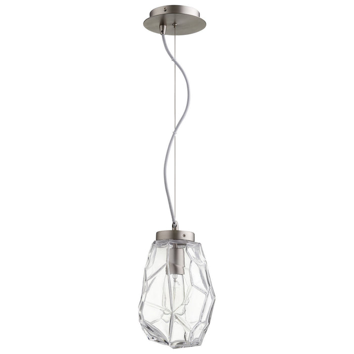Cyan 08843 One Light Pendant, Satin Nickel
