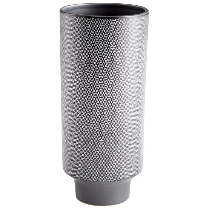 Cyan 09001 Vase, Matt Grey And White