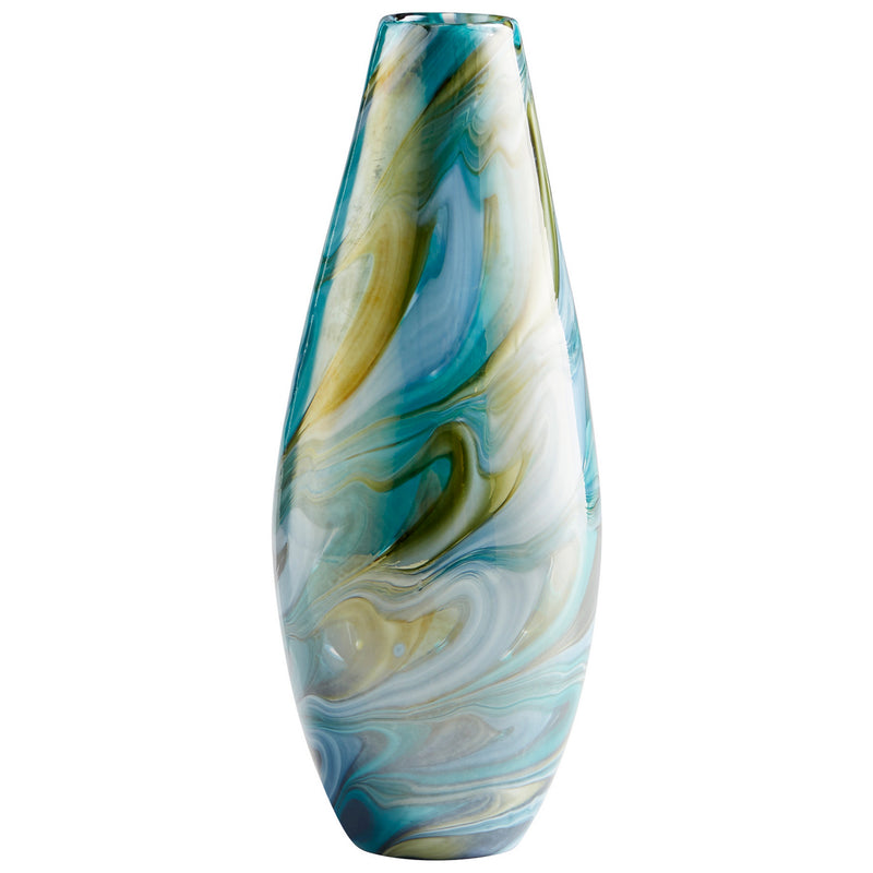 Cyan 09501 Vase, Multi Colored Blue