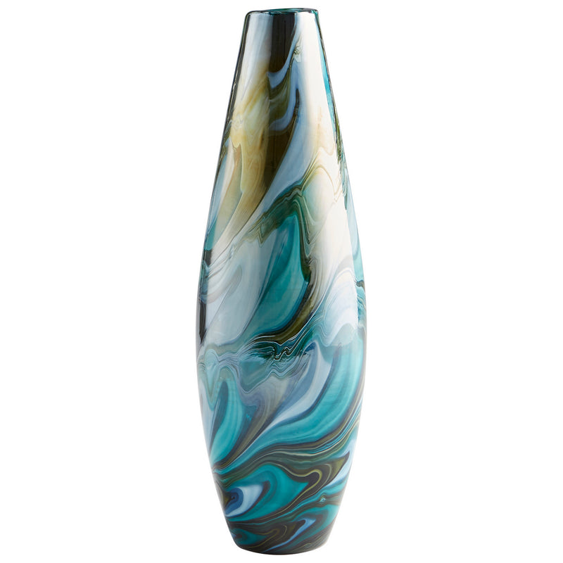 Cyan 09502 Vase, Multi Colored Blue