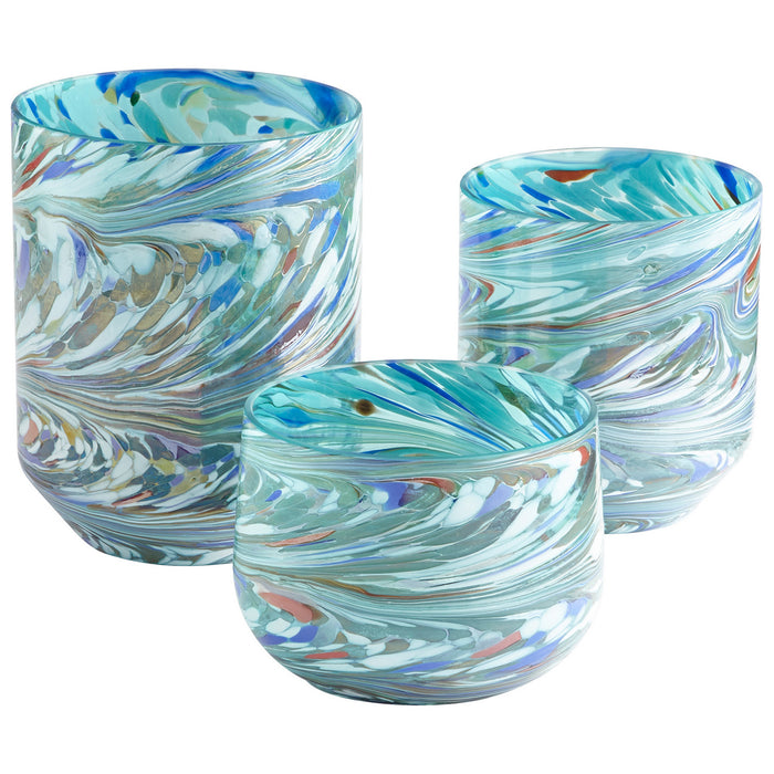 Cyan 09515 Vase, Jade Mosiac