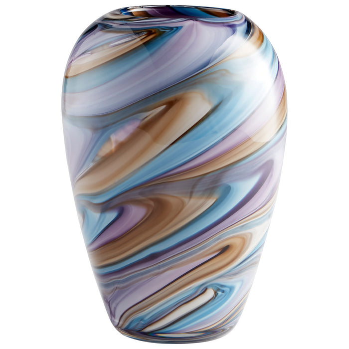 Cyan 09523 Vase, Sky Blue Cafe Swirl