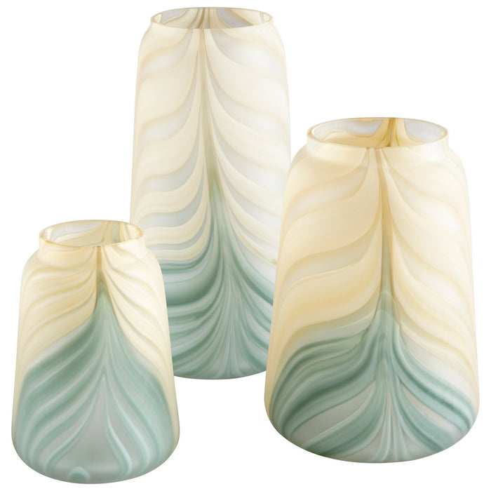Cyan 09532 Vase, Yellow And Green