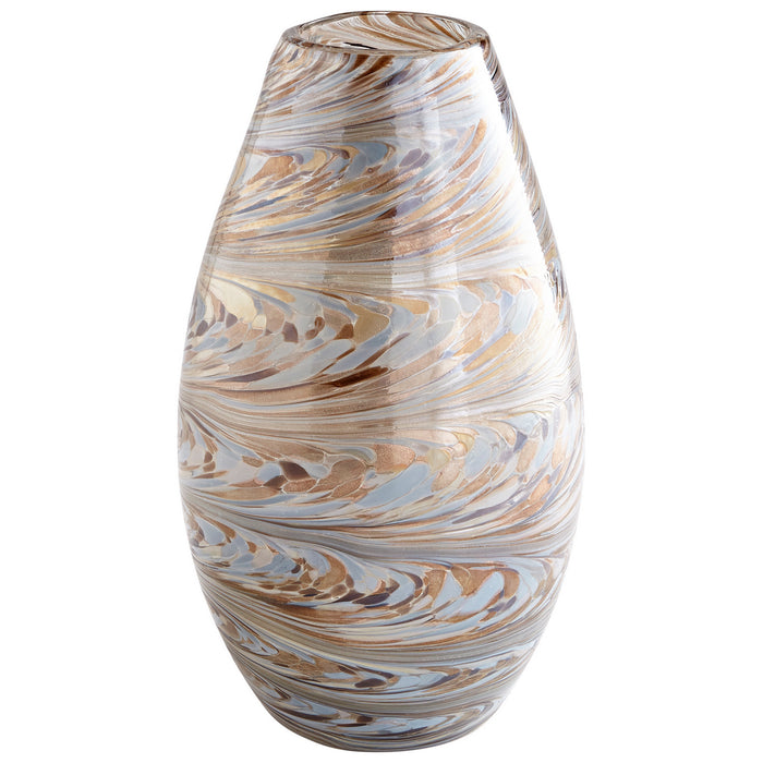 Cyan 09646 Vase, Metallic Sand Swirl