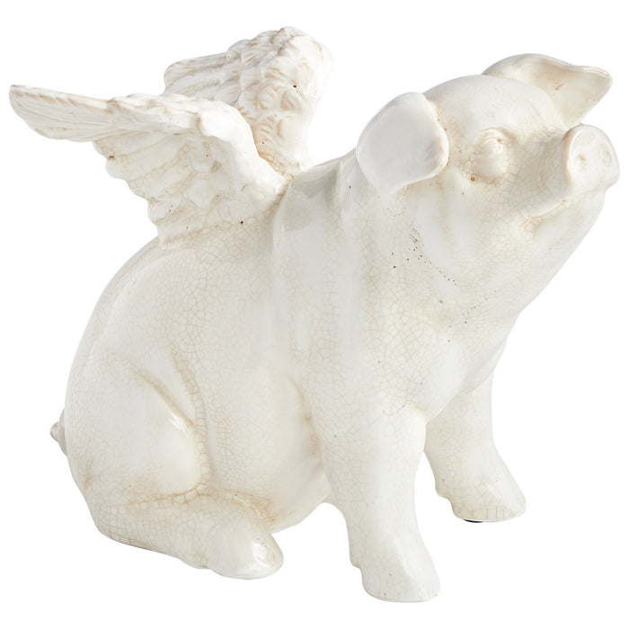Cyan 09651 Sculpture, White Crackle