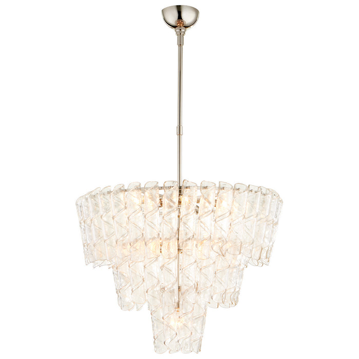 Cyan 09668 Ten Light Pendant, Polished Nickel