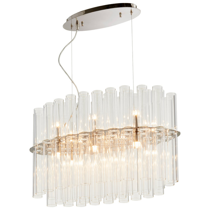 Cyan 09671 12 Light Pendant, Polished Nickel
