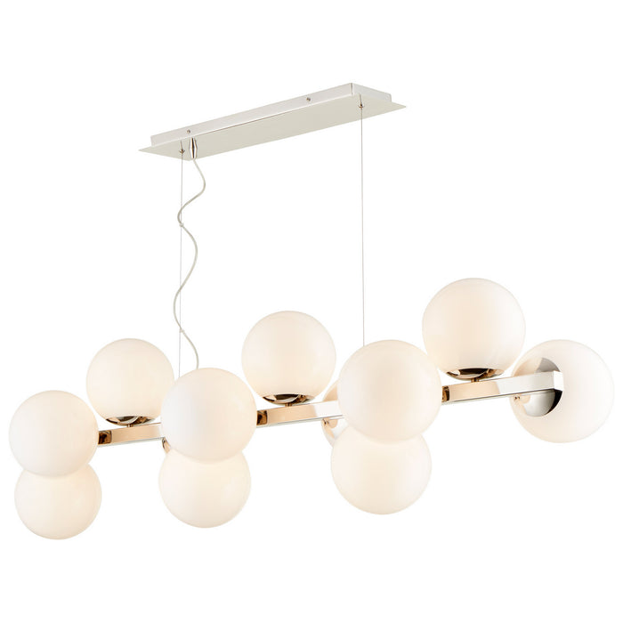 Cyan 09678 12 Light Pendant, Polished Nickel