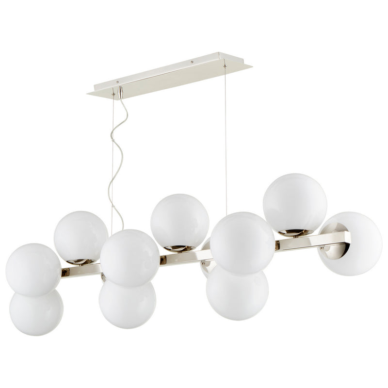 Cyan 09678 12 Light Pendant, Polished Nickel