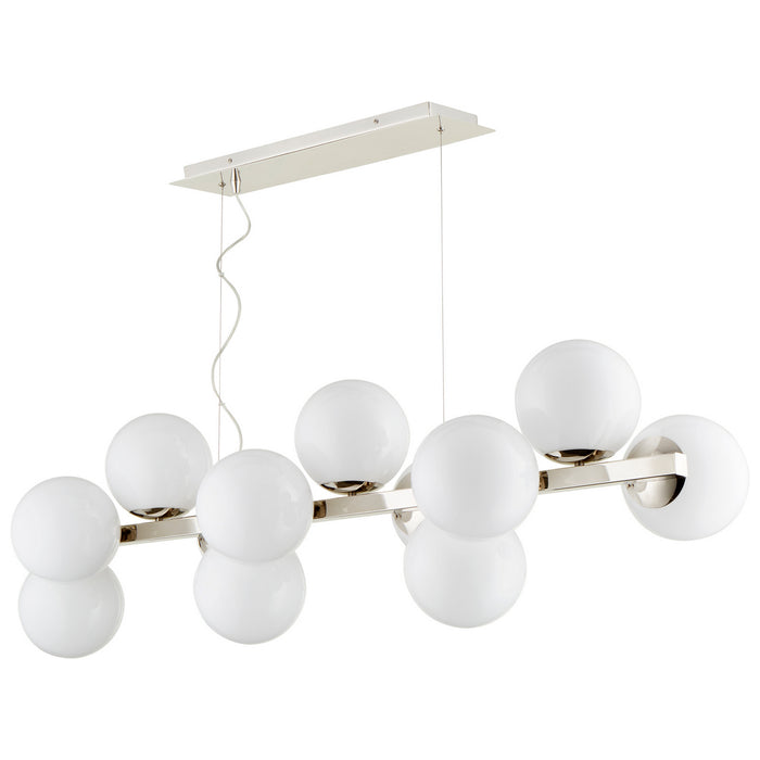 Cyan 09678 12 Light Pendant, Polished Nickel