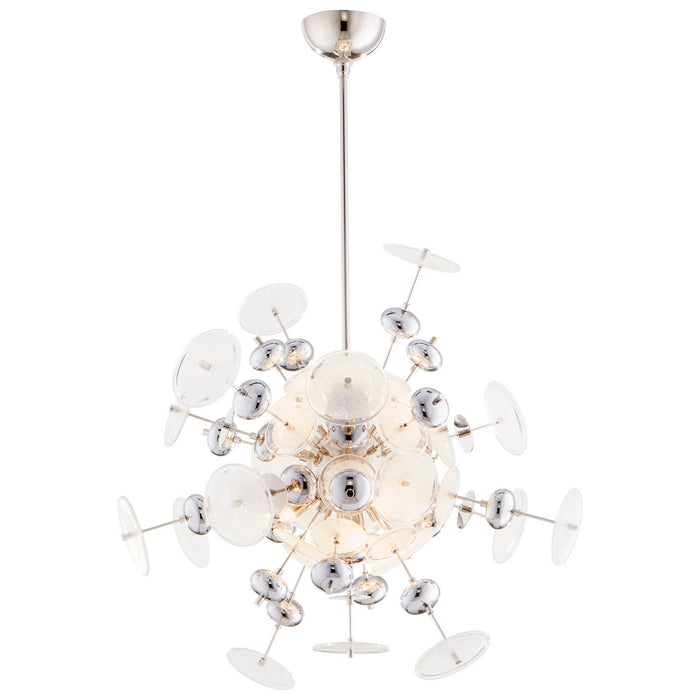 Cyan 09681 Ten Light Pendant, Polished Nickel