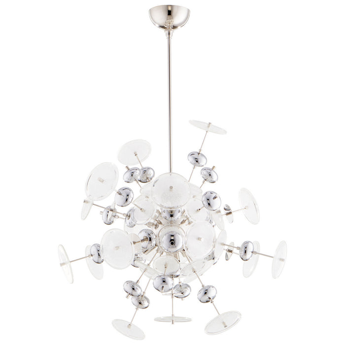 Cyan 09681 Ten Light Pendant, Polished Nickel