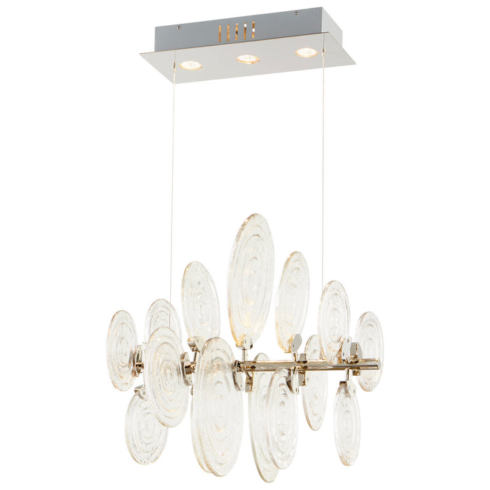 Cyan 09684 Five Light Island Pendant, Polished Nickel