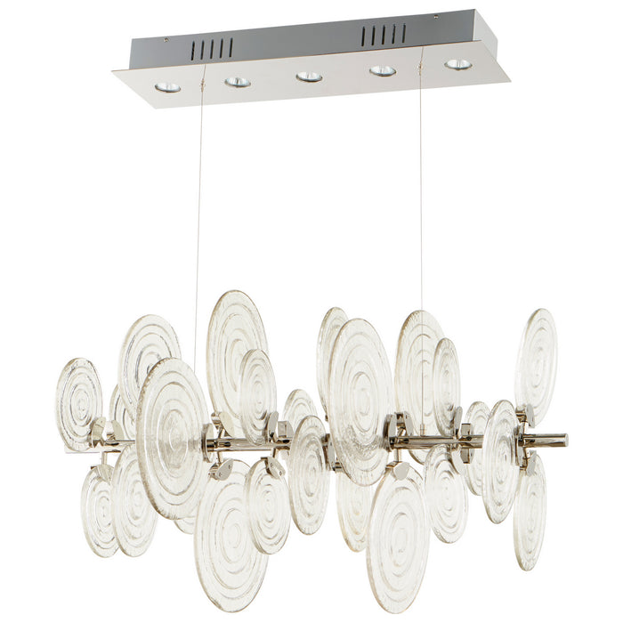 Cyan 09684 Five Light Island Pendant, Polished Nickel