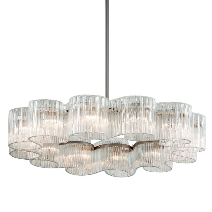 Corbett Lighting 240-412-WSL 12 Light Chandelier, Warm Silver Leaf