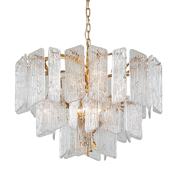 Corbett Lighting 244-48-GL Eight Light Chandelier, Gold Leaf