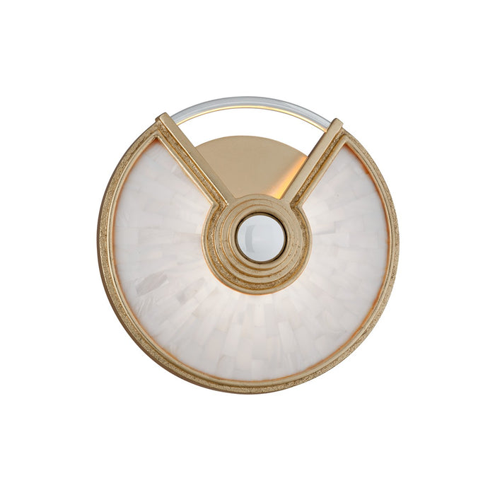 Corbett Lighting 252-11 LED Wall Sconce, Gold Leaf W Polished Stainless
