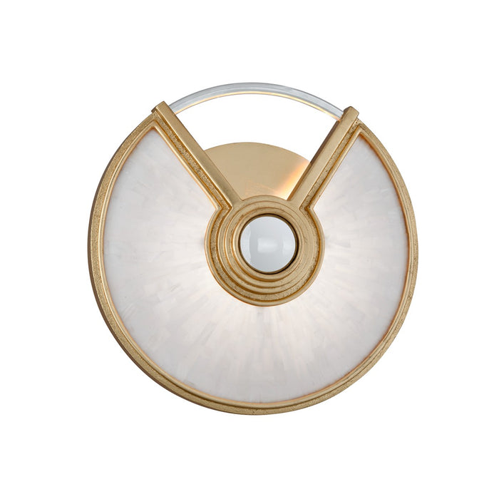 Corbett Lighting 252-12 LED Wall Sconce, Gold Leaf W Polished Stainless