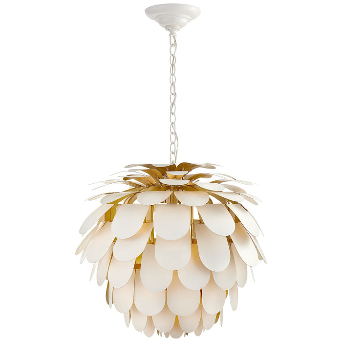 Visual Comfort Signature CHC 5157WHT/G One Light Chandelier, Plaster White (Display - Final Sale)
