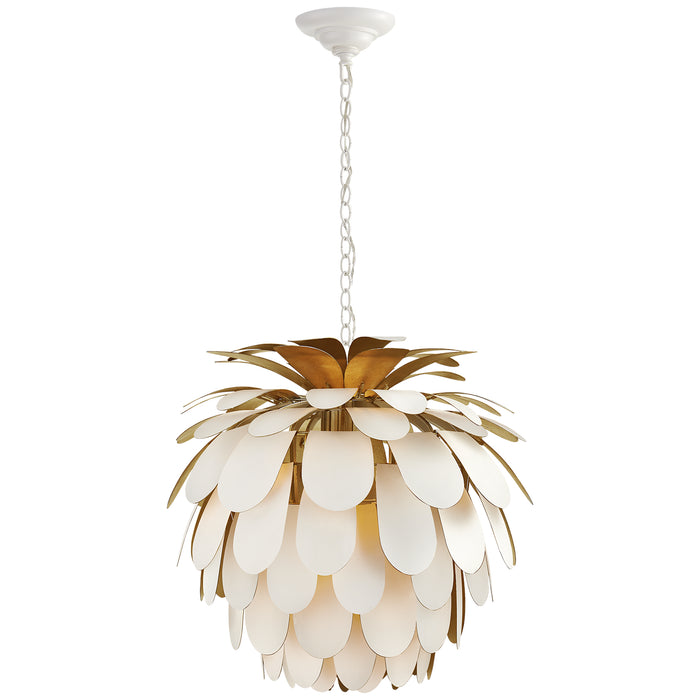 Visual Comfort Signature CHC 5165WHT/G One Light Chandelier, Plaster White