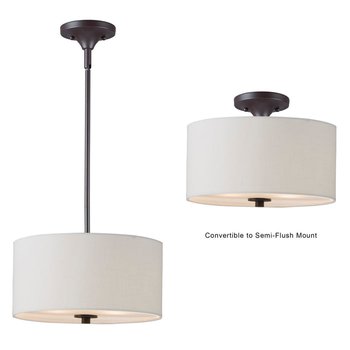 Maxim 10011OMOI Two Light Semi-Flush Mount, Oil Rubbed Bronze