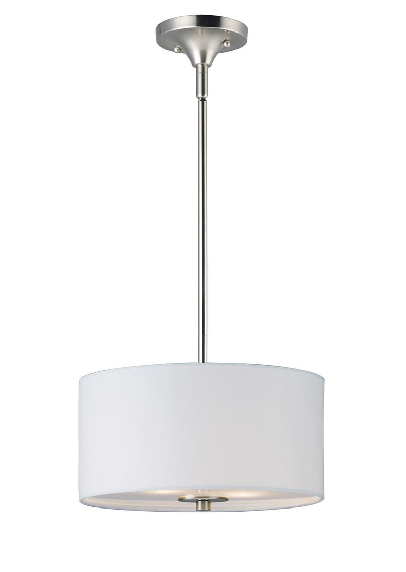 Maxim 10011WLSN Two Light Semi-Flush Mount, Satin Nickel