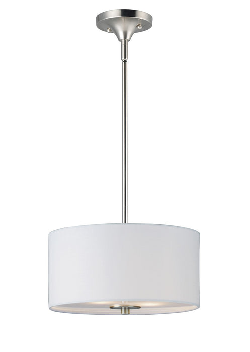 Maxim 10011WLSN Two Light Semi-Flush Mount, Satin Nickel