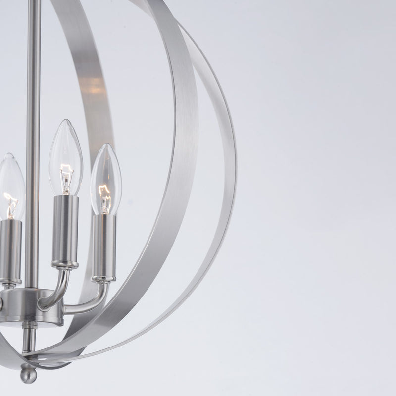 Maxim 10031SN Four Light Chandelier, Satin Nickel
