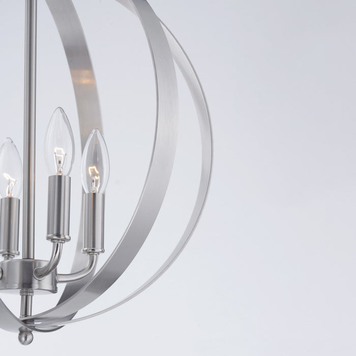 Maxim 10031SN Four Light Chandelier, Satin Nickel