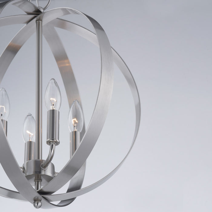 Maxim 10031SN Four Light Chandelier, Satin Nickel