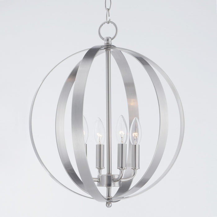 Maxim 10031SN Four Light Chandelier, Satin Nickel