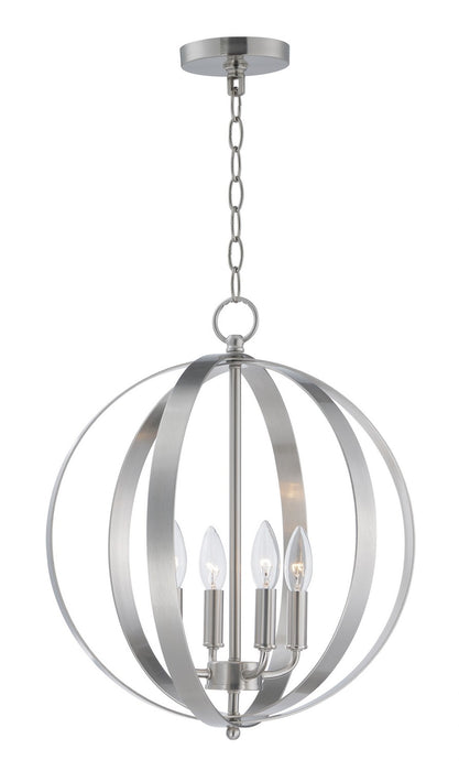 Maxim 10031SN Four Light Chandelier, Satin Nickel