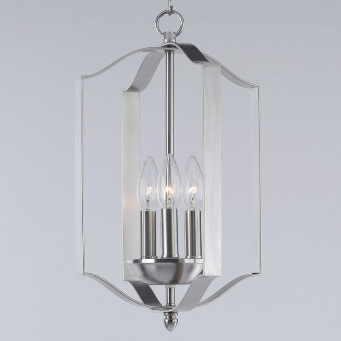 Maxim 10035SN Three Light Chandelier, Satin Nickel