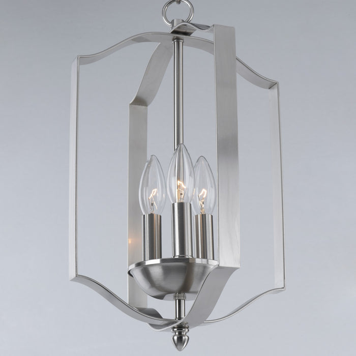 Maxim 10035SN Three Light Chandelier, Satin Nickel