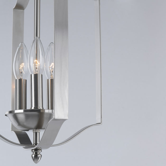Maxim 10035SN Three Light Chandelier, Satin Nickel