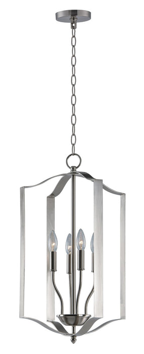 Maxim 10036SN Four Light Chandelier, Satin Nickel