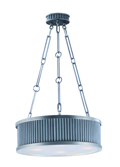 Maxim 26025WZSN Four Light Pendant, Weathered Zinc / Satin Nickel