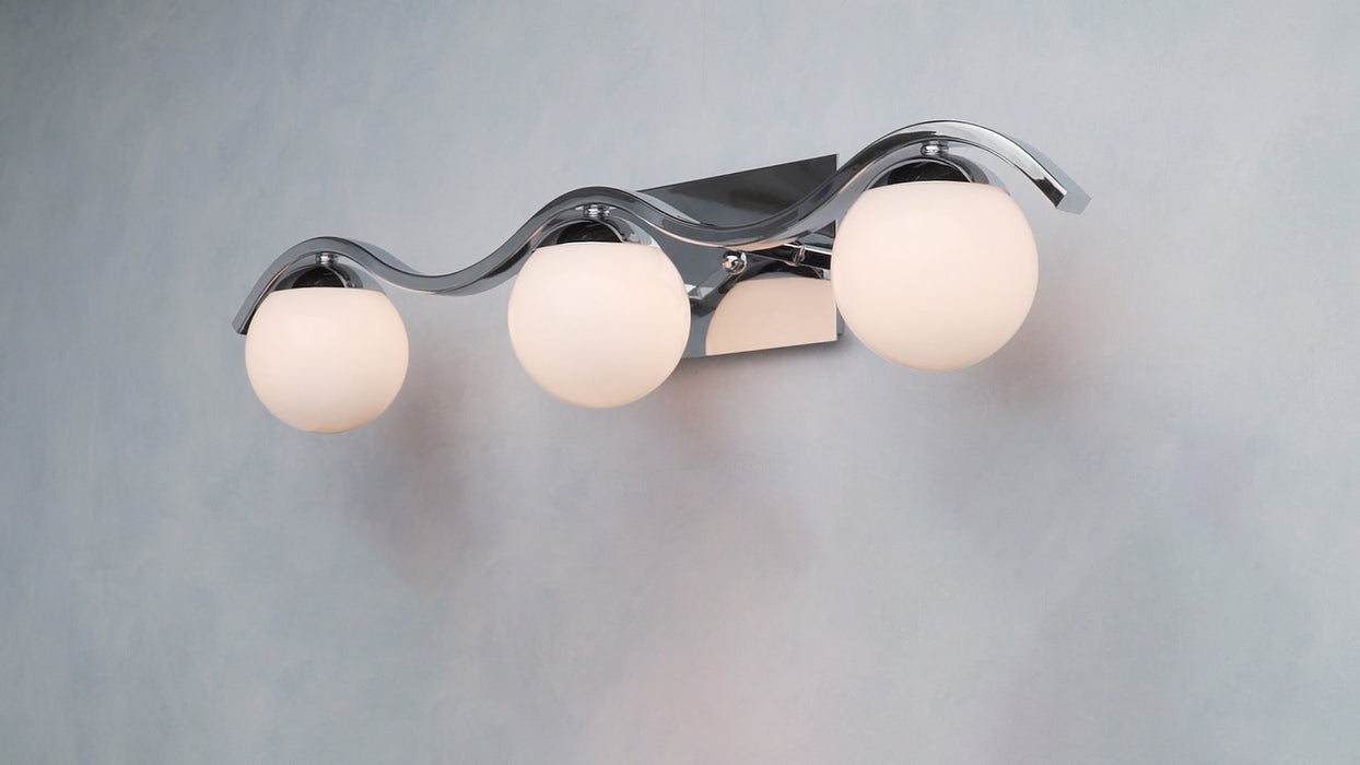 Maxim 27553WTPC Three Light Bath Vanity, Polished Chrome