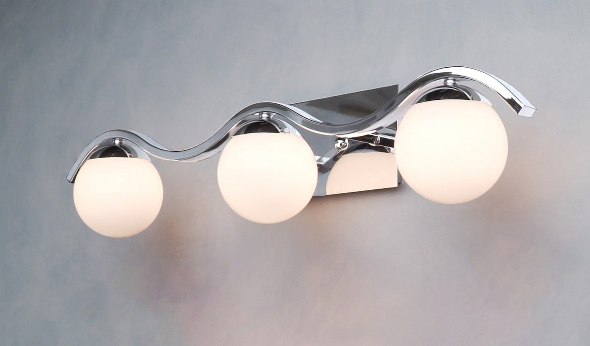 Maxim 27553WTPC Three Light Bath Vanity, Polished Chrome