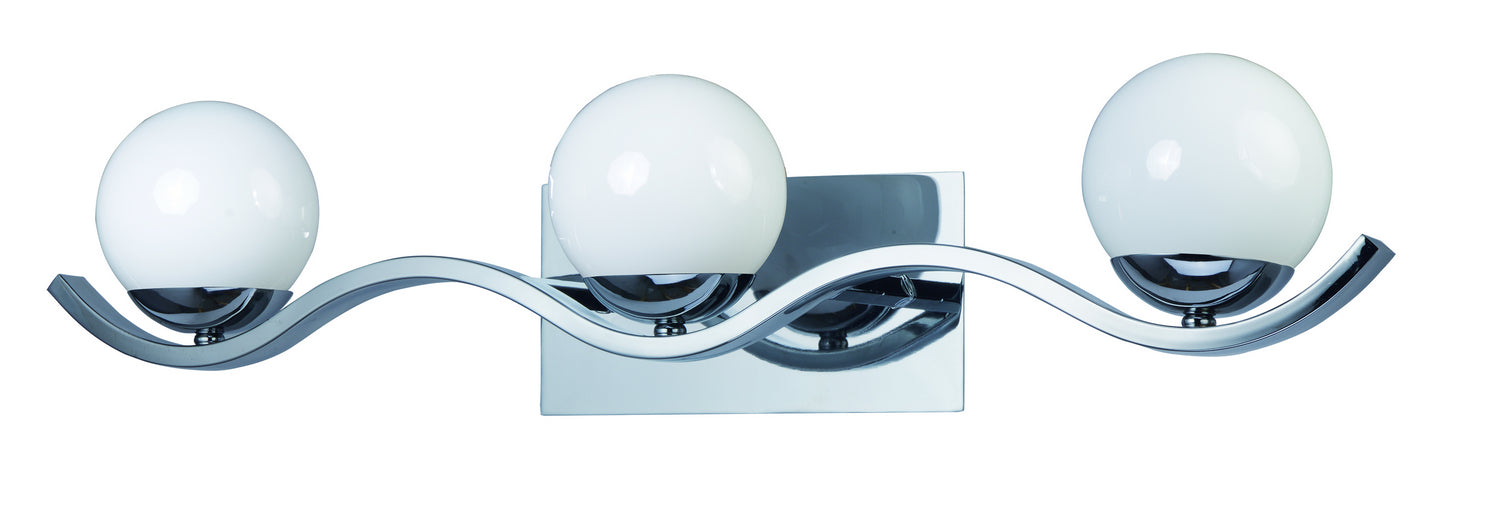 Maxim 27553WTPC Three Light Bath Vanity, Polished Chrome
