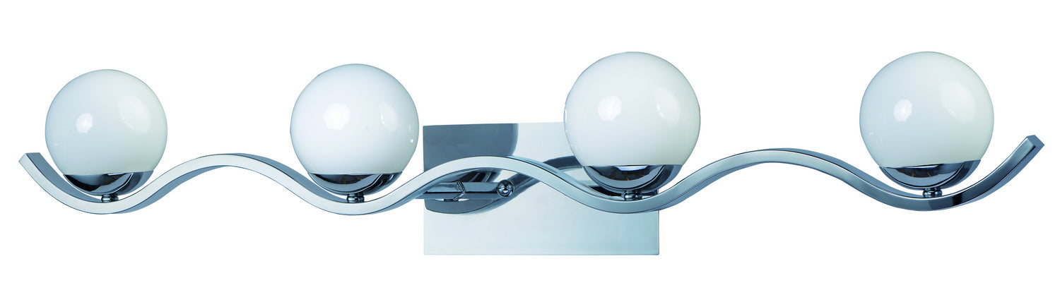 Maxim 27554WTPC Four Light Bath Vanity, Polished Chrome