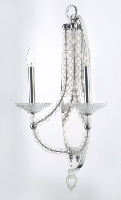 Maxim 30002CLPN Two Light Wall Sconce, Polished Nickel