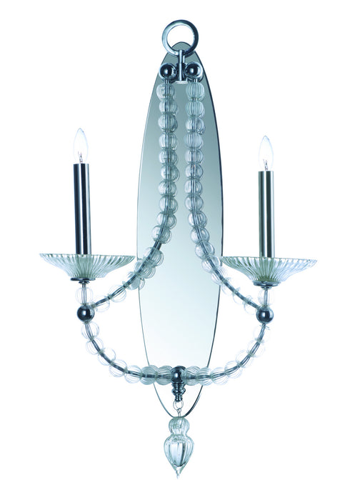 Maxim 30002CLPN Two Light Wall Sconce, Polished Nickel