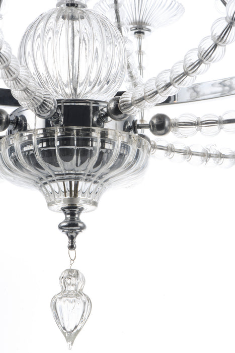 Maxim 30003CLPN Three Light Chandelier, Polished Nickel