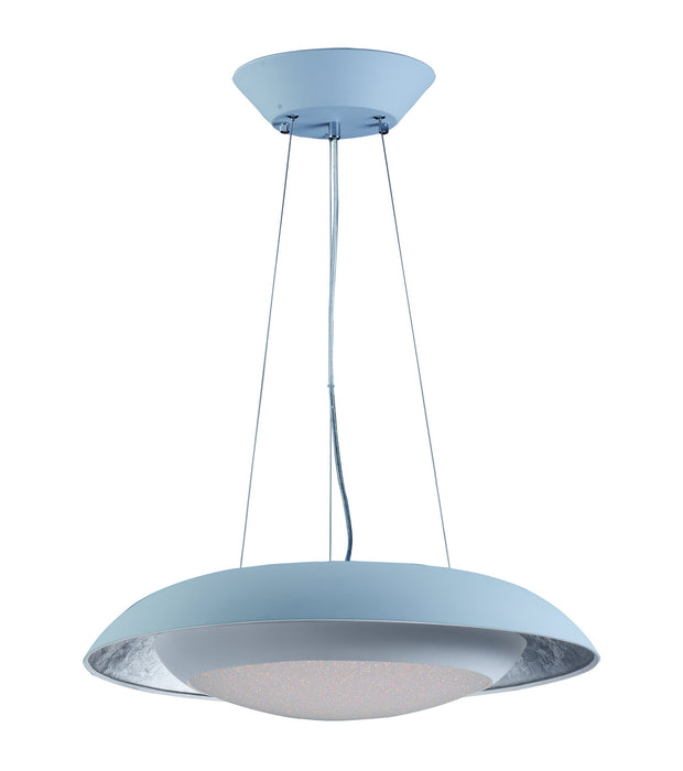 Maxim 35075CYSLWT LED Pendant, Silver Leaf / White