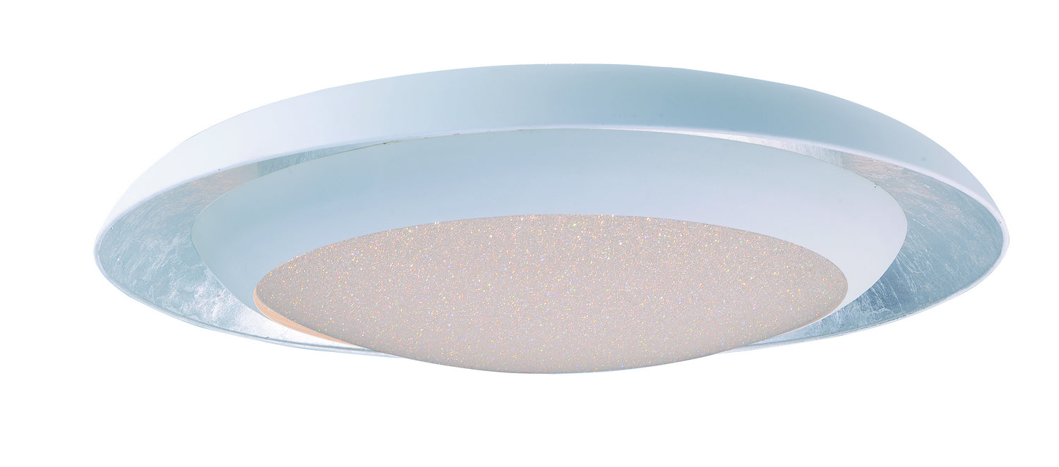 Maxim 35078CYSLWT LED Flush Mount, Silver Leaf / White