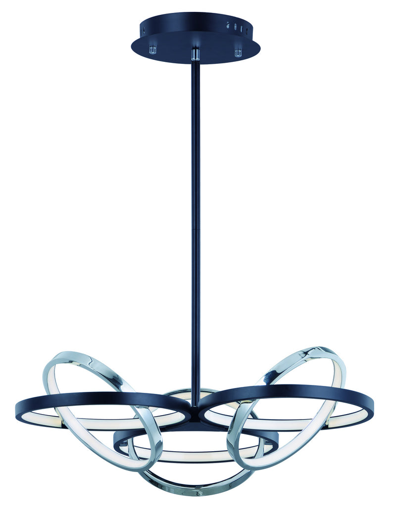 ET2 E24787-BKPC LED Pendant, Black / Polished Chrome