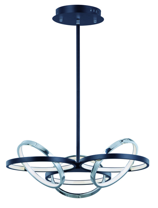 ET2 E24787-BKPC LED Pendant, Black / Polished Chrome