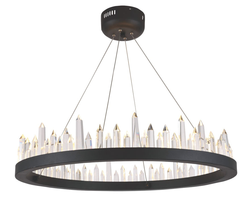 Elegant Lighting 1705D26SDG LED Chandelier, Satin Dark Grey