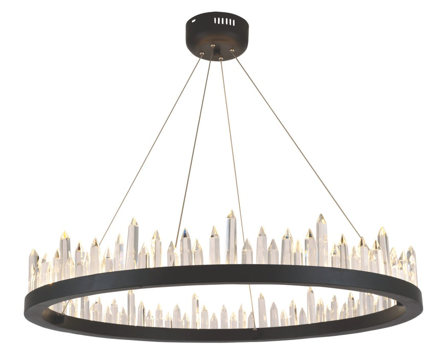Elegant Lighting 1705D31SDG LED Chandelier, Satin Dark Grey